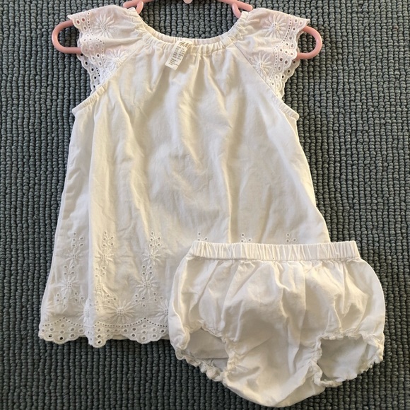 h&m baby girl white dress